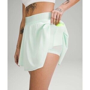 Lululemon On Court Rival High Rise Skirt Sz 6 Kohlrabi Green Luxtreme LW8AH3R